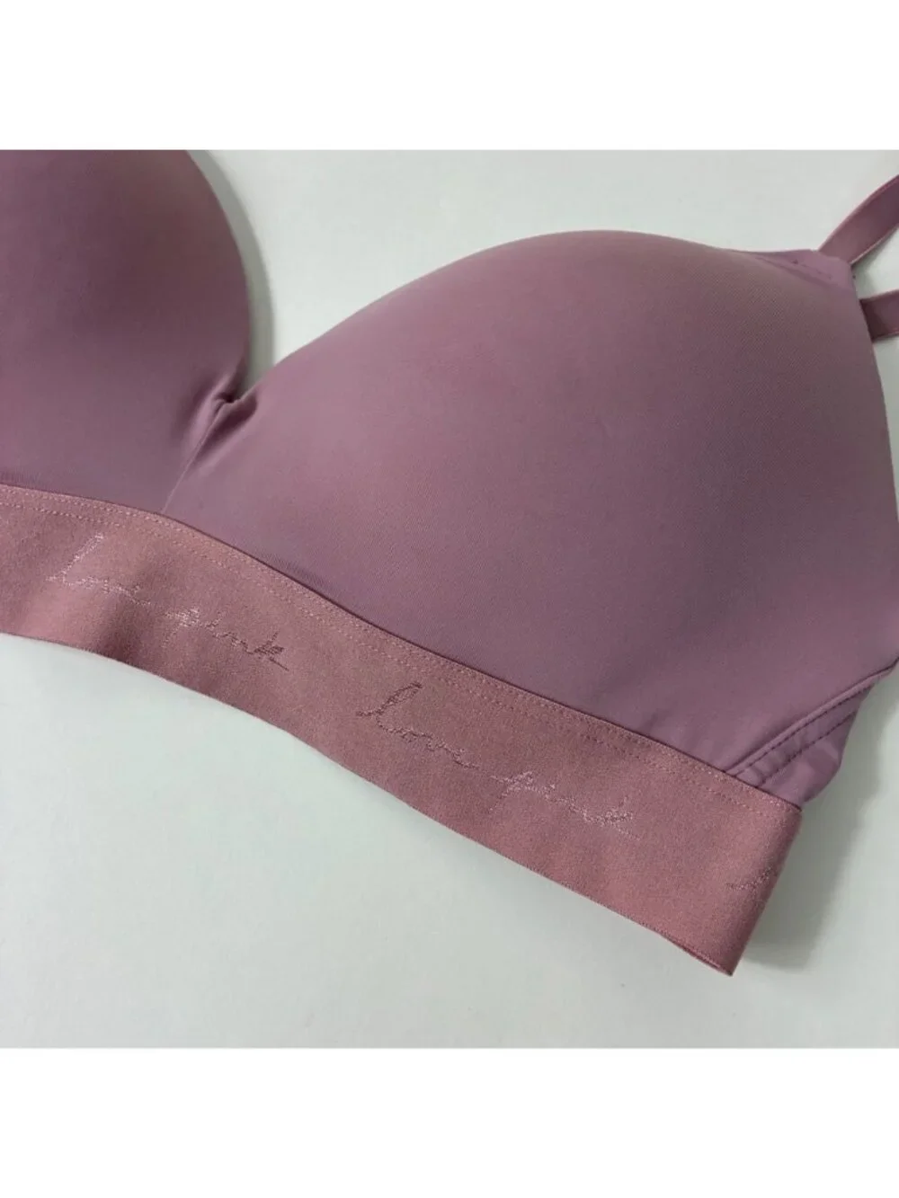 Victoria’s Secret PINK Wear Everywhere Wireless Push-Up Bra 36C Mauve Pink